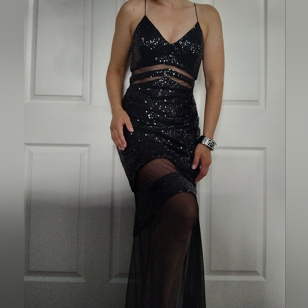 La Pateau Formal Sequin Dress Black 8